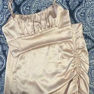 Champagne Satin Two Piece Set Forever 21 New with Tags